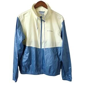 NWT Columbia Women's Morning View Full Zip Windbreaker Jacket Yellow Blue Medium